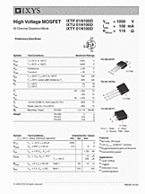 DataSheet IXTP01N100D pdf